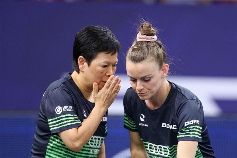 Ni Xia Lian und Sarah De Nutte haben Bronze bei den European Championships in München bereits sicher
