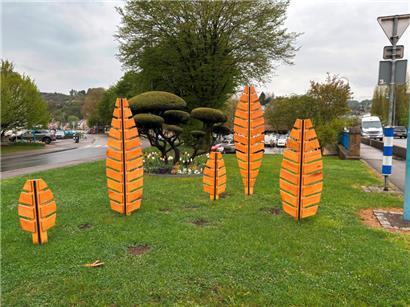 Nicht nur an der Einfahrt der Stadt Ettelbrück, sondern auf dem gesamten Gemeindegebiet hat die LUGA ihre Spuren hinterlassen
