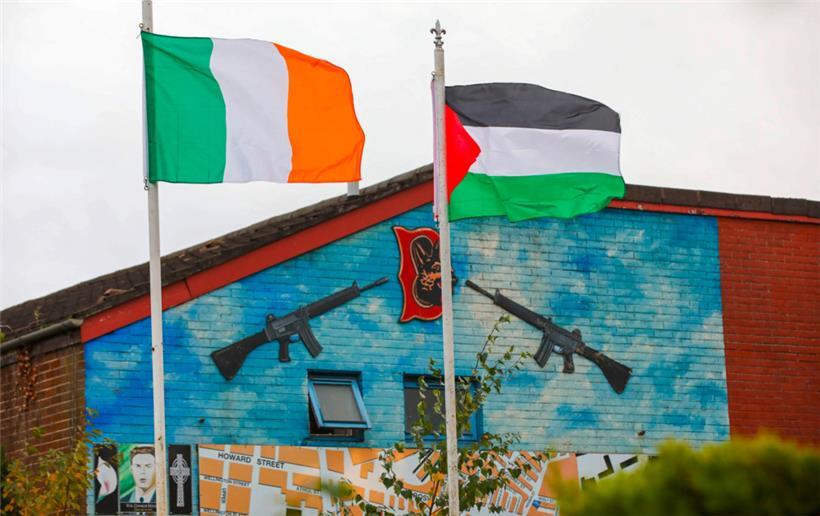 Nicht nur in der Republik Irland, sondern auch in Nordirland, wie hier in Belfast, zeigen sich Iren mit den Palästinensern verbunden
