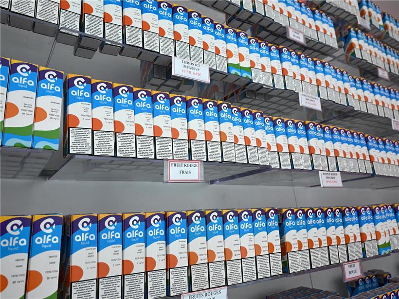 Nikotinflüssigkeit für E-Zigaretten, aber „made in Europe“: Die E-Liquids von Alfaliquid werden in einer Fabrik in Ostfrankreich hergestellt.