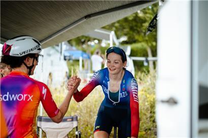 Nina Berton war am Mittwoch beim Zeitfahren der Landesmeisterschaft sechs Sekunden schneller als Christine Majerus
