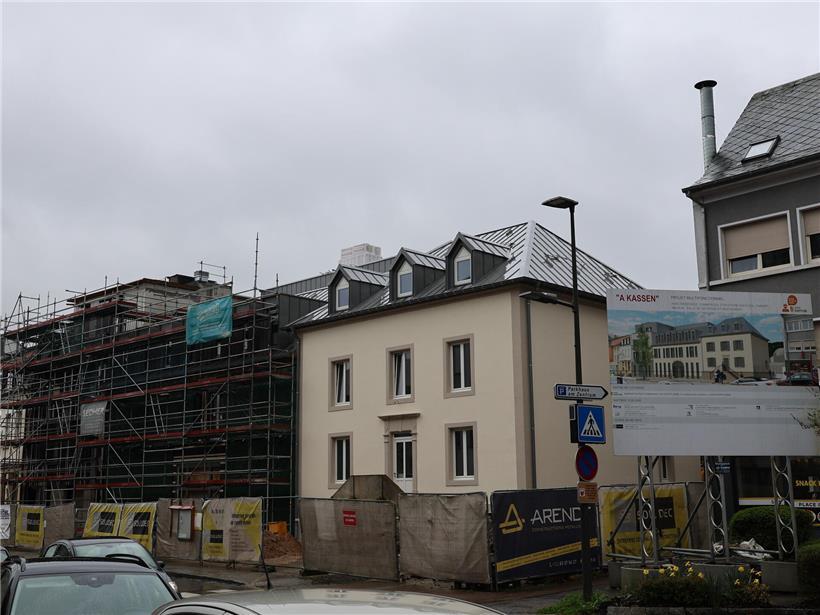 Baustelle von A Kassen mit entstehenden Geschäftsflächen, Eröffnung geplant für Anfang Dezember, Einzelhandel im Aufbau