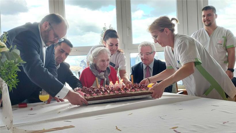 Noch gut in Puste: Keine Probleme hatte Marie-Françoise Delrez am Montag …