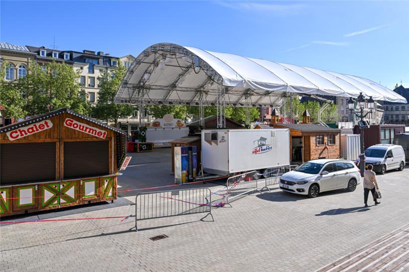 Noch laufen die Aufbauarbeiten für die traditionelle Veranstaltung, die am Freit...