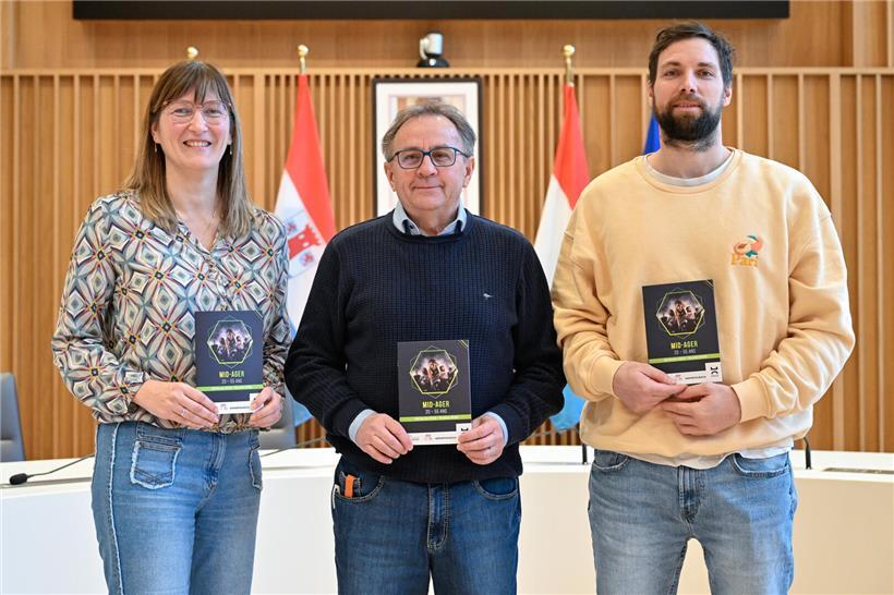 Norma Zambon, André Zwally und Moritz Barkow präsentieren neues Sportprogramm in Esch am Dienstag