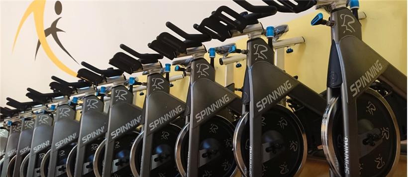 Normalerweise stehen 36 Räder im Fitnessstudio zur Verfügung
