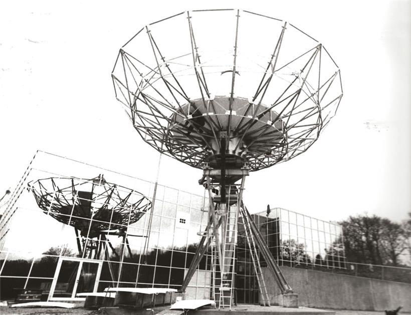 November 1986: Bauarbeiten an der Zentrale in Betzdorf
