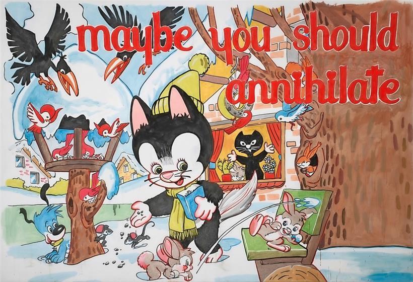 Ohne Titel, 1993, Acryl auf Leinwand, 214 x 311 cm
