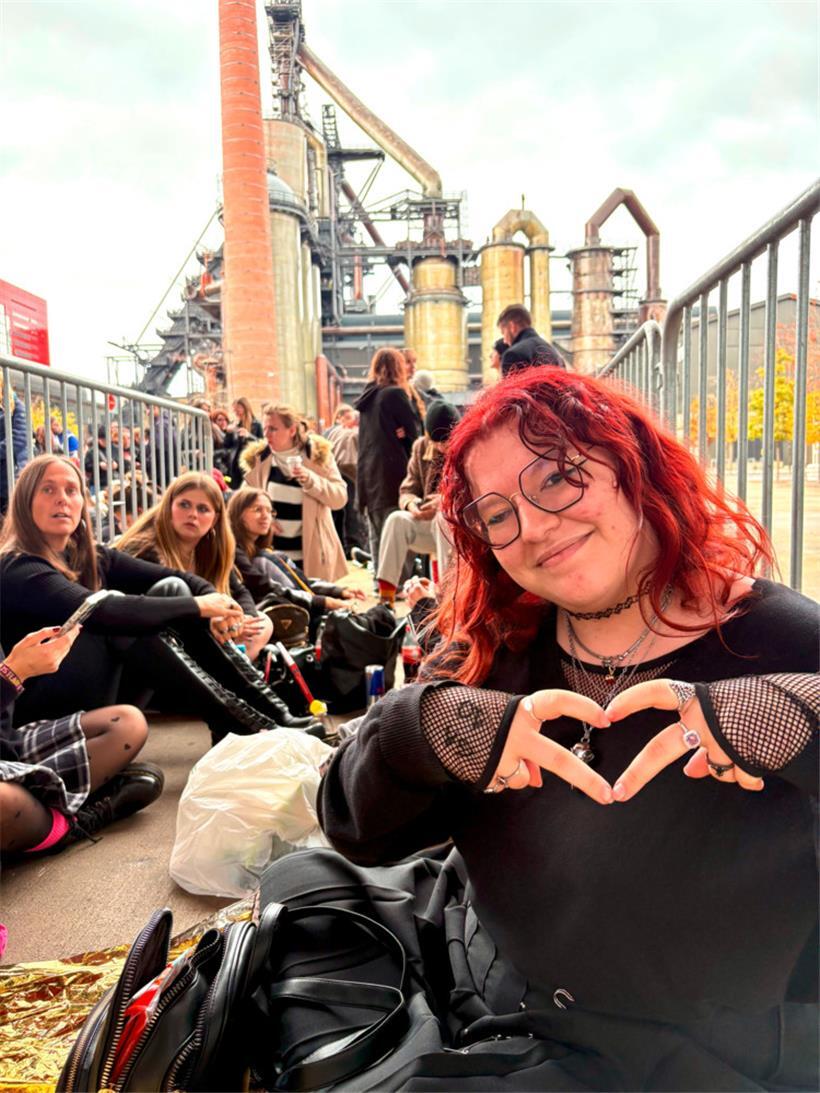 Olivia reiste aus Nancy zum Konzert an
