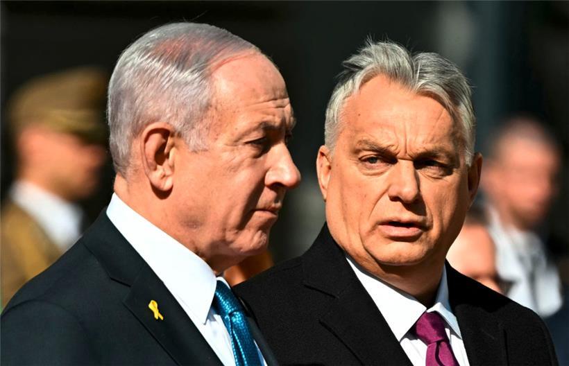 Orban und Netanyahu am 3. April in Budapest.
