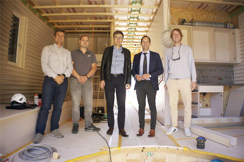 Ortstermin: Ivica Repusic, Sascha Franzen, Jos Dell, Dan Biancalana und Franck Miltgen
