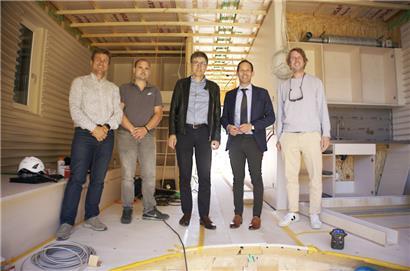 Ortstermin: Ivica Repusic, Sascha Franzen, Jos Dell, Dan Biancalana und Franck Miltgen
