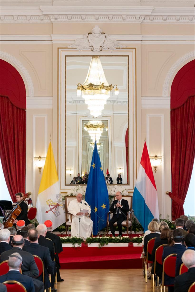 Papst Franziskus während seiner Rede im Cercle Cité
