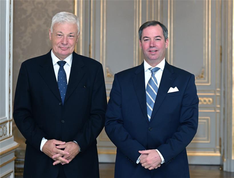 Parlamentspräsident Claude Wiseler und Großherzog Guillaume
