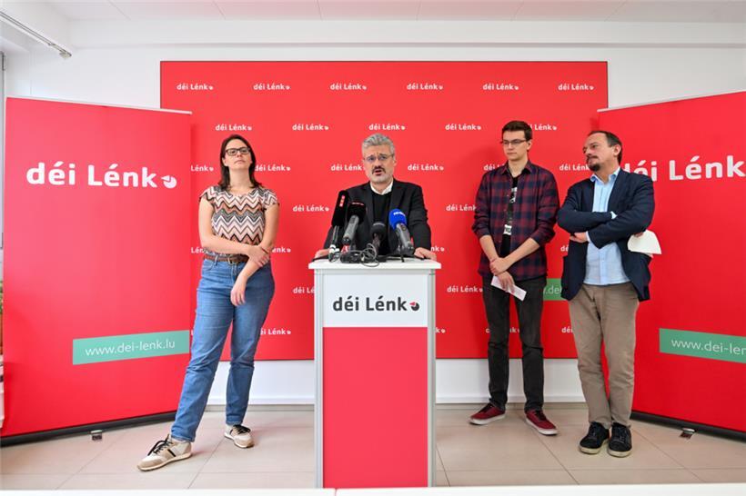 Parteisprecher und Chamber-Abgeordnete (v.l.): Carole Thoma, David Wagner, André Marques und Marc Baum
