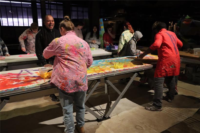 Partizipation ist eines der Grundprinzipien der Biennale: Ein Kunstwerk entsteht...