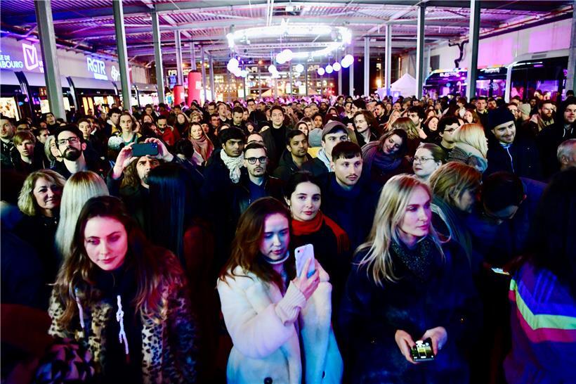 Party am Samstagabend auf Kirchberg. Zurück ging es mit der Tram.
