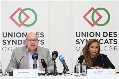 Patrick Dury (l.) und Nora Back (r.) führen die Gewerkschaftsunion durch einen Paradigmenwechsel des Sozialdialoges
