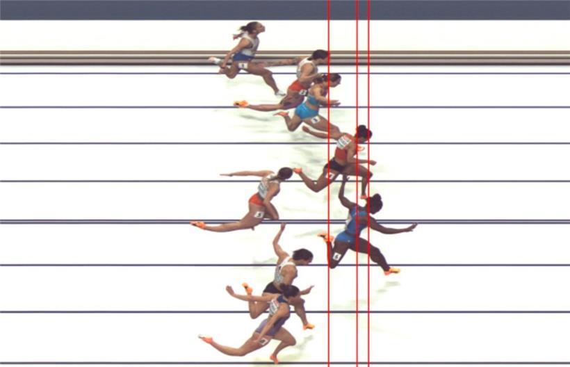 Patrizia Van der Weken (3. von oben) holte Bronze im Fotofinish
