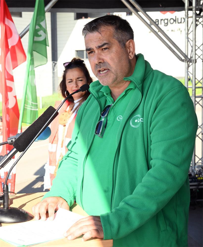 Paul de Araujo vom LCGB richtet sich an das Cargolux-Personal
