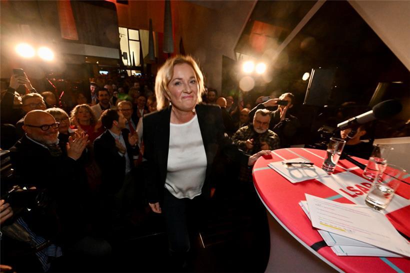 Paulette Lenert beim Neujahrsempfang
