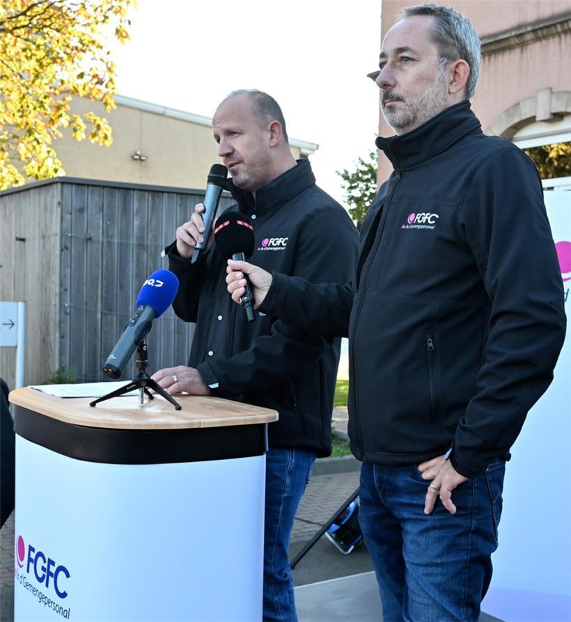 Personalvertreter Théo Schickes (l.) und Claude Reuter (FGFC)
