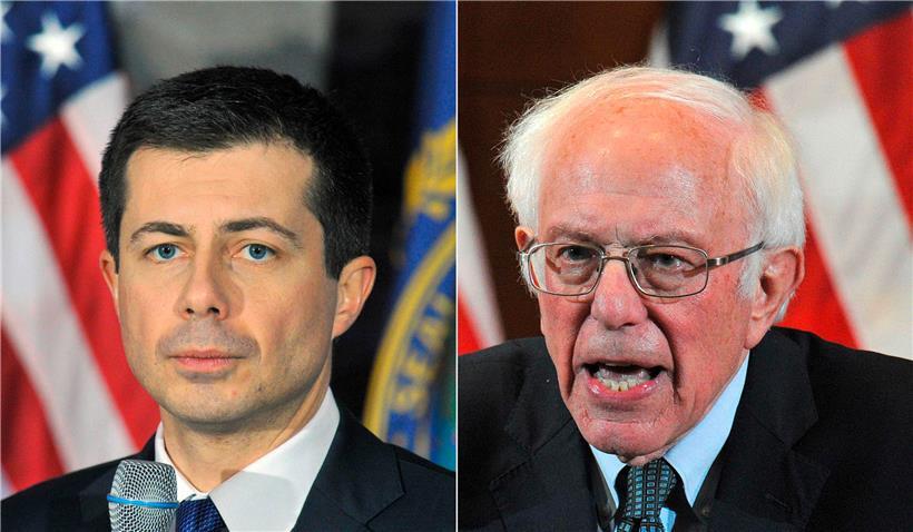 Pete Buttigieg und Bernie Sanders trennen 0,1 Prozentpunkte
