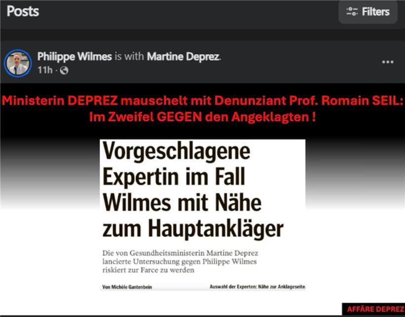 Philippe Wilmes präsentiert auf Facebook mutmaßliche Zusatzinformationen zum Wort-Artikel in einem informativen Beitrag