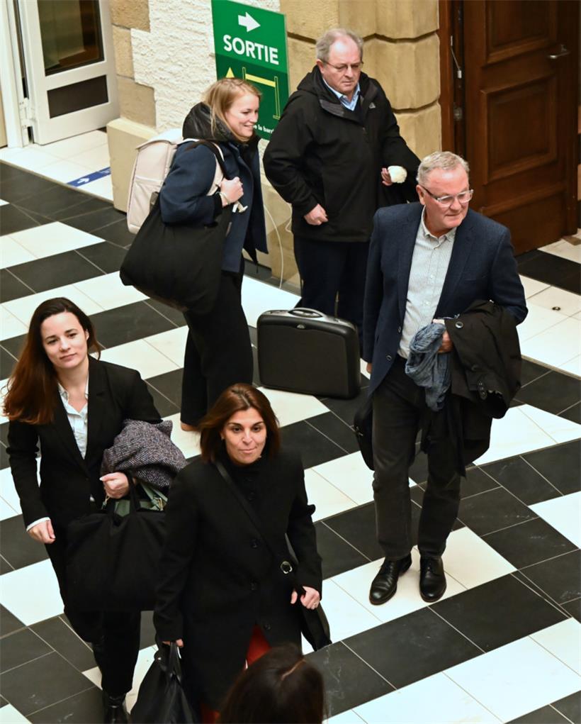 Pierre Reuland bei seiner Ankunft im Gerichtsgebäude
