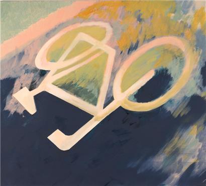 Pit Riewer, „Melancholy“, huile et acrylique sur toile, 90 x 110 cm
