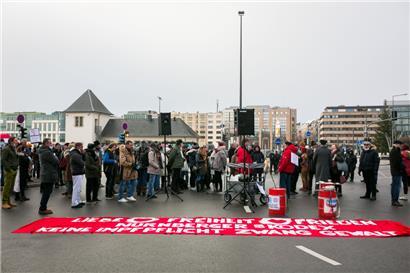 „Polonaise solidaire" am 15. Januar 2022 am Glacis
