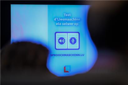 Präsentation der Anwendung sproochmaschinn.lu
