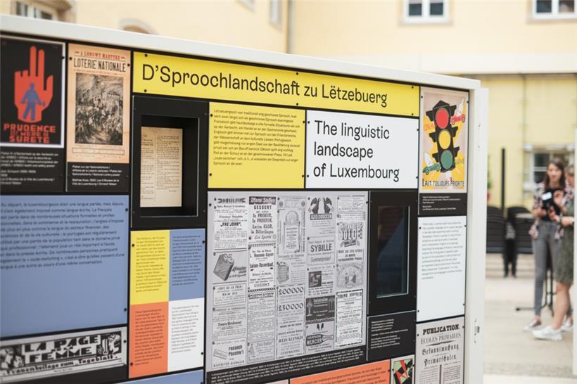 Präsentation der Ausstellung „D’Lëtzebuerger Sprooch(en)“ in der Abtei Neumünster
