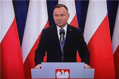 Präsident Andrzej Duda ginge bei den Wahlen als Sieger hervor

