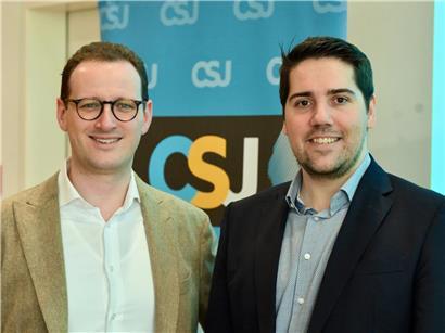 Präsident Metty Steinmetz und Generalsekretär Laurent Braun führen CSJ in den Kammerwahlkampf 2024.