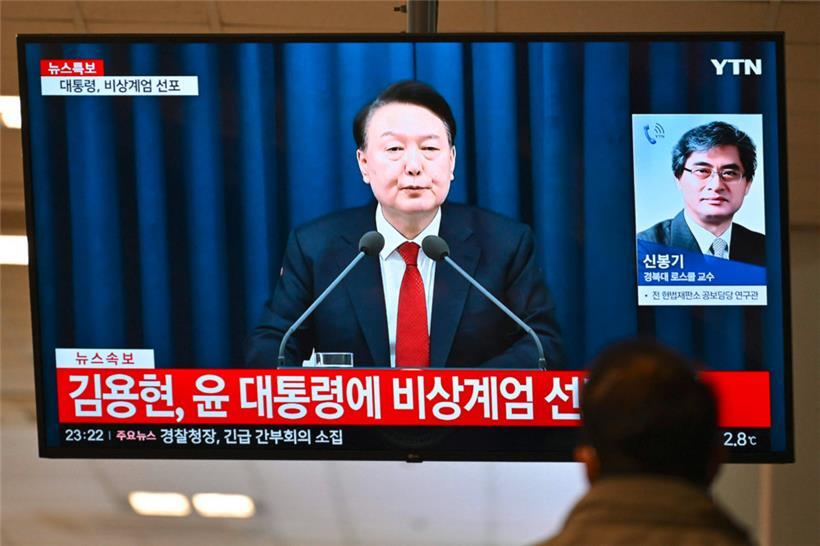 Präsident Yoon Suk-yeol wandte sich in einer Fernsehansprache an die Bevölkerung
