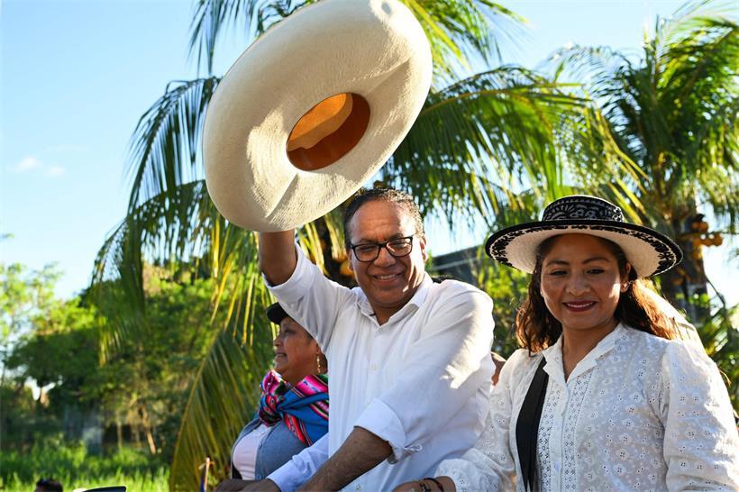 Präsidentschaftskandidat Roberto Sánchez, hier am 27. Mai in Pucallpa, sieht in der Stichwahl am 7. Juni durchaus Siegchancen