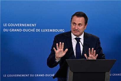 Premierminister Bettel bei der letzten Pressekonferenz im Jahr 2021
