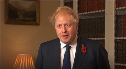 Premierminister Boris Johnson gratulierte dem gewählten Präsidenten gestern in einer Videobotschaft
