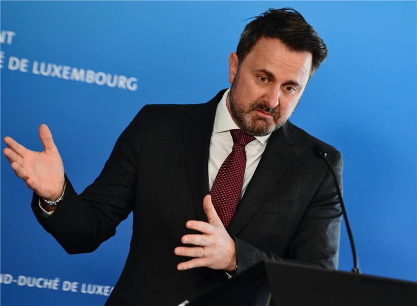 Premierminister Xavier Bettel auf der Pressekonferenz am vergangenen Mittwoch
