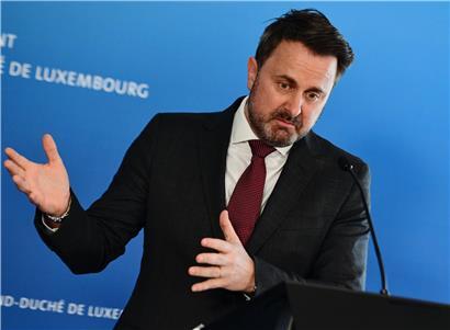Premierminister Xavier Bettel auf der Pressekonferenz am vergangenen Mittwoch
