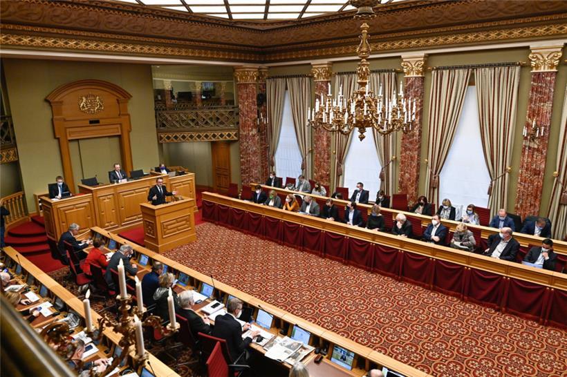 Premierminister Xavier Bettel bei einer Rede vor der Chamber im Januar
