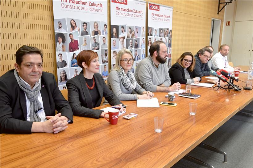 Pressekonferenz mit Mitgliedern des geschäftsführenden Vorstandes der Gewerkschaft
