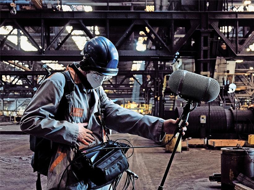 Prise de son pour le projet „Nightsongs“ sur les bruits des sites industriels d’Esch-sur-Alzette
