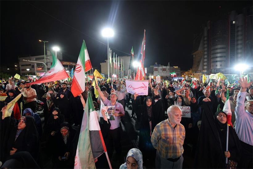 Pro-Regierungsdemonstration in Teheran Ende Mai
