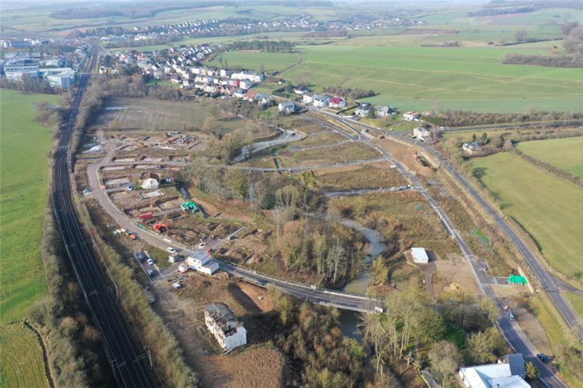 Projekt „An der Schmëtt“: In das neue Viertel der Gemeinde Biwer sollen links und rechts der Syr ab 2026 die ersten Bewohner einziehen 
