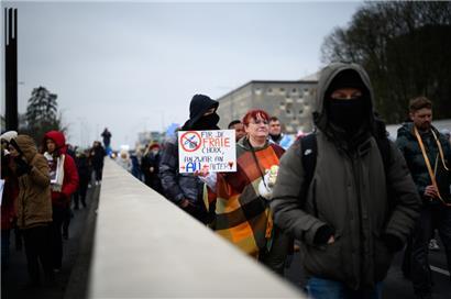 Protest gegen Corona-Maßnahmen und eine mögliche Impfpflicht in Luxemburg am 22. Januar (Archivbild)
