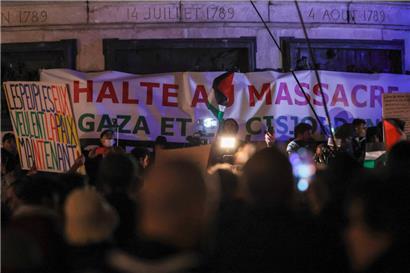 Protest zugunsten der Palästinenser in Paris
