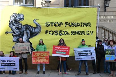 Protestaktion gegen den Rentenfonds
