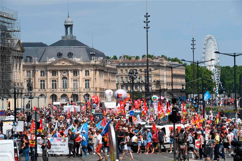 Protestdemonstration in Bordeaux
